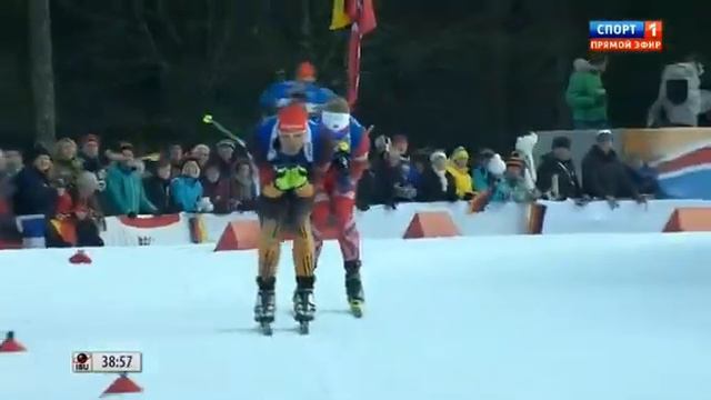 Биатлон 2014 2015 Эстафета Мужчины 15 01 2015 Рупольдинг Германия