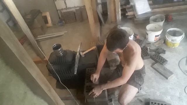 ПОРТАЛ БАННОЙ ПЕЧИ. Кладка портала из кирпича.