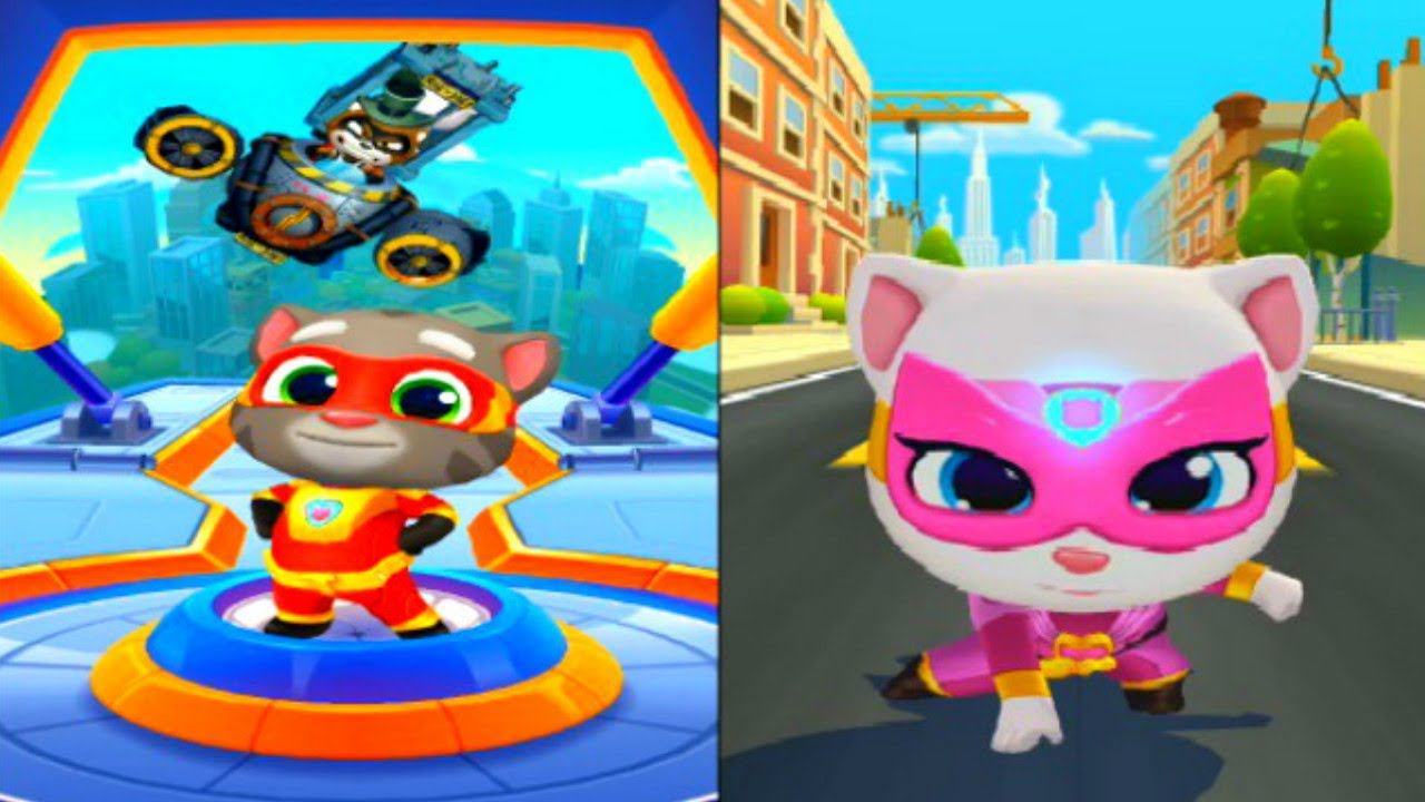 ГОВОРЯЩИЙ ТОМ ПОГОНЯ ГЕРОЕВ #1 Talking Tom Hero Dash лучше Бег за золотом #Мультик
