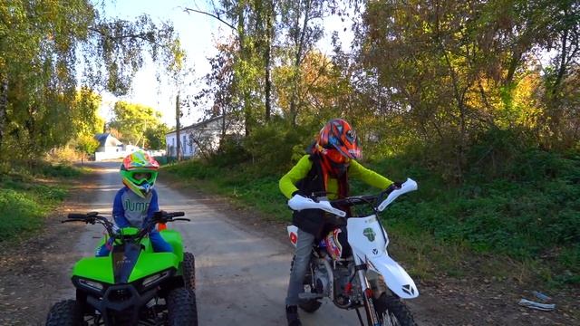 Заправил ПитБайк брата ФАНТОЙ...Tucked my brother's pitbike!!!