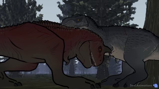 Vastatosaurus Rex and Rexy vs Carnotaurus | Animation (Part 3/3)