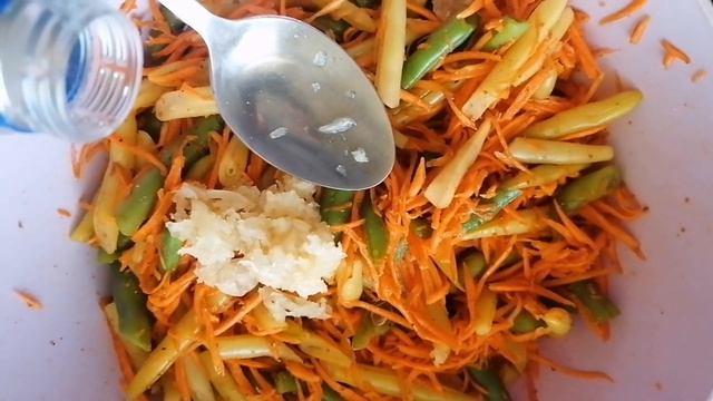 Спаржевая фасоль по-корейски. Простой и очень вкусный рецепт на зиму.
