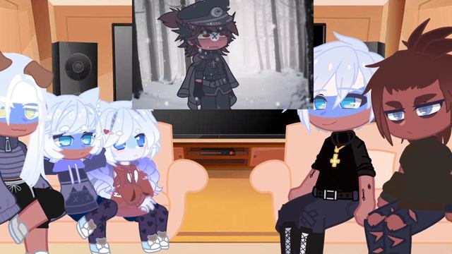 《Реакция стран из комикса "Щенок" на оригинал 3/4♡》