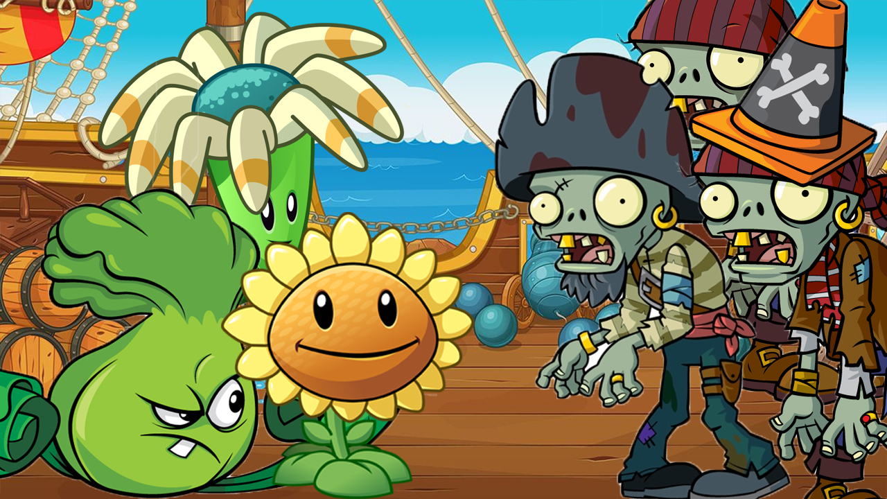 Зомби-пираты идут на абордаж. РАСТЕНИЯ против ЗОМБИ 2 или PLANTS vs ZOMBIES 2. Серия 5