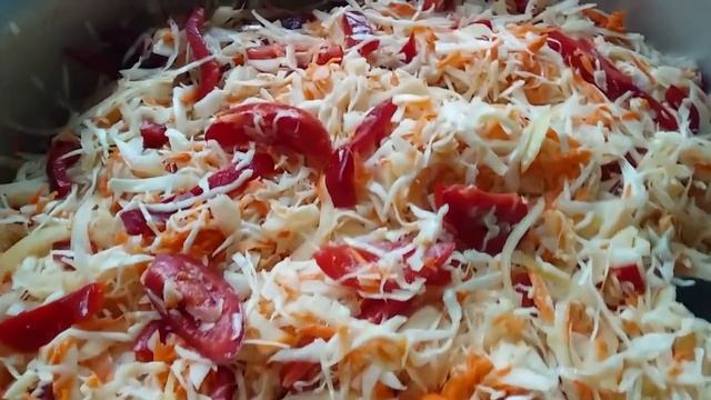 САЛАТ ИЗ КАПУСТЫ ХРУСТЯЩИЙ НА ЗИМУ
