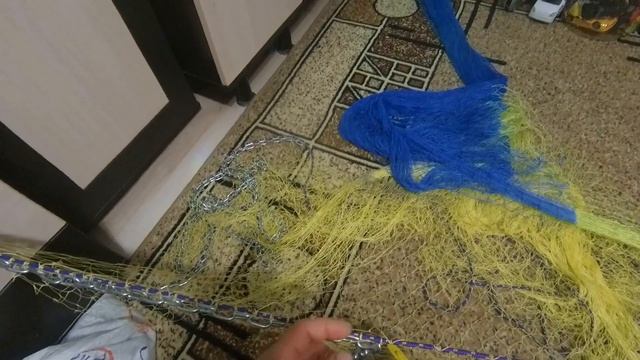 Кастинговая сеть 6м испанка, посадка и заброс.