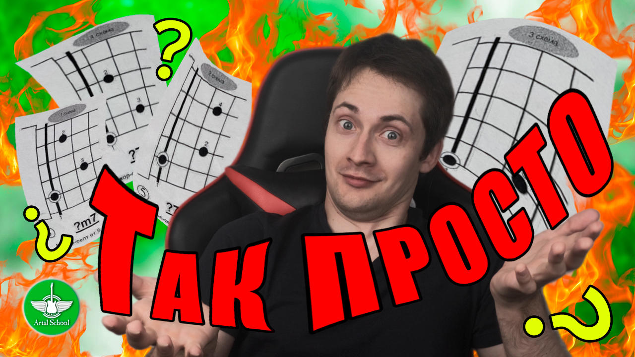 90% Гитарных Септаккордов Играются при Помощи Этих 4-Х Схем! Аккорды на Гитаре Для Начинающих