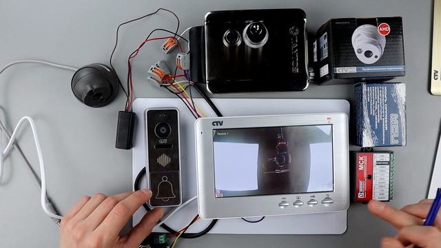 Подключение, установка домофона CTV M1704SE как подключить, видеодомофон cctv домофон ctv