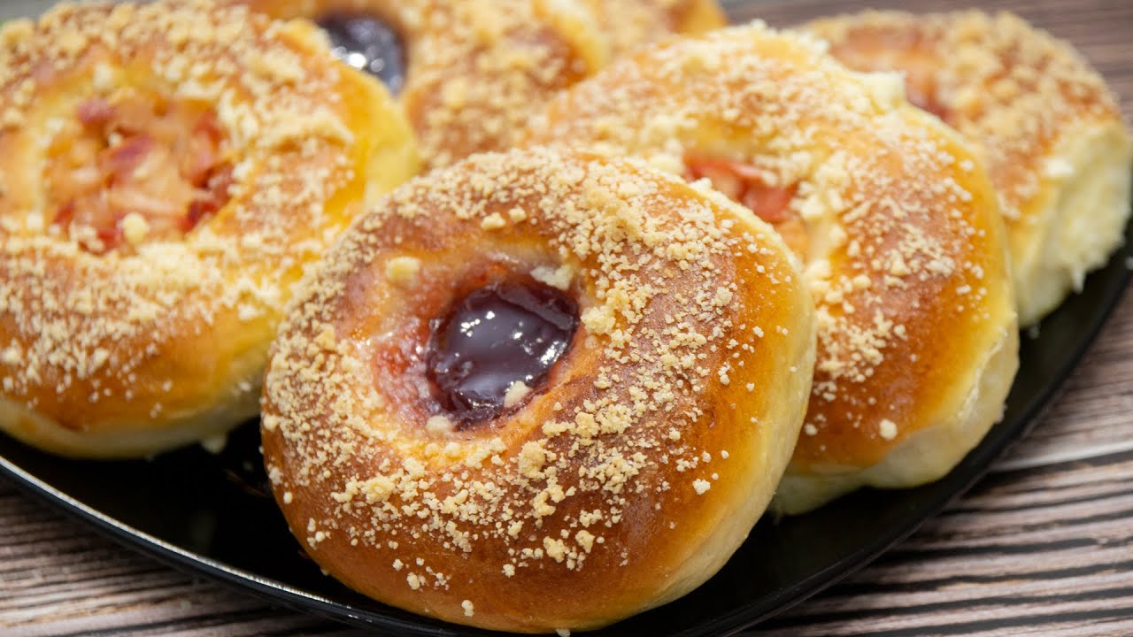 Мягкие, воздушные БУЛОЧКИ С НАЧИНКОЙ. Рецепт домашних булочек