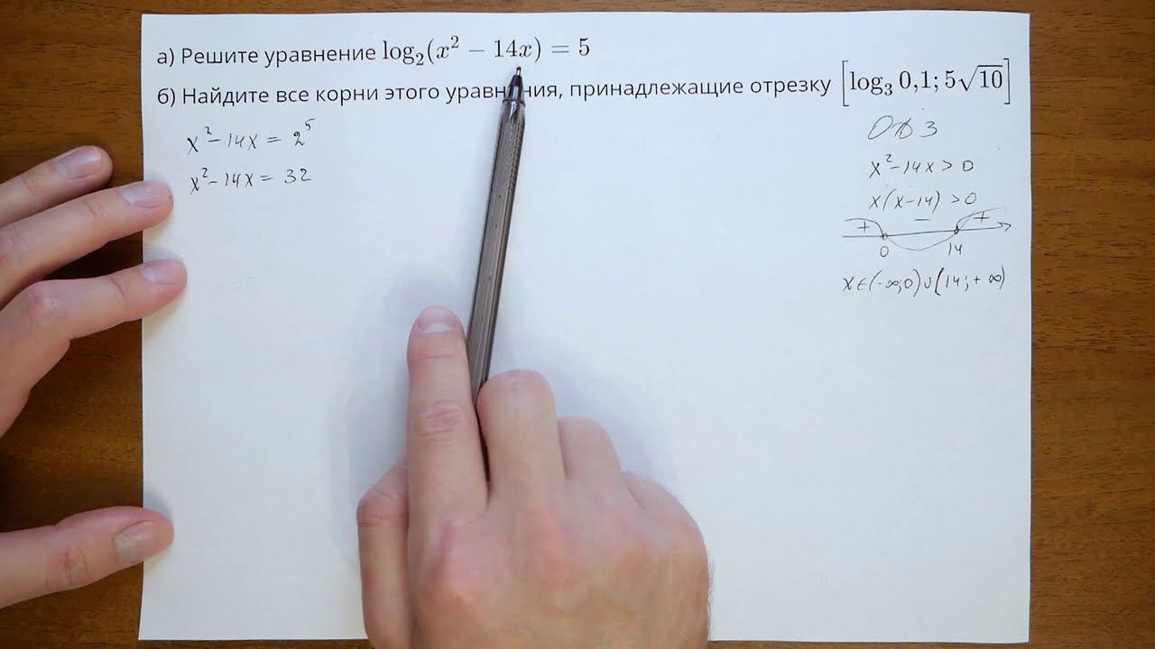 Логарифмическое уравнение 2.1(6714)