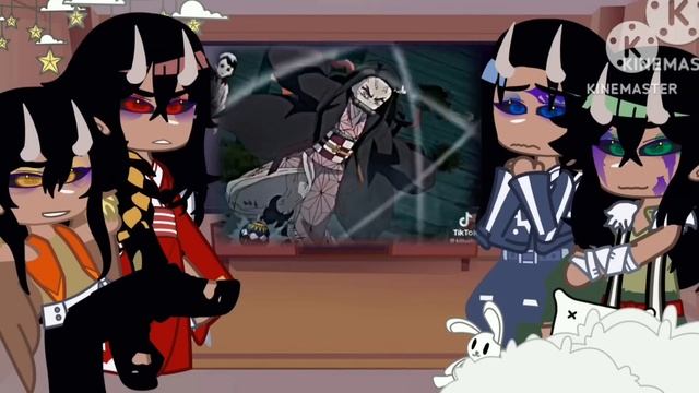 •|Hantengu clones react to Nezuko Kamado|•//KNY//gacha club ??/??