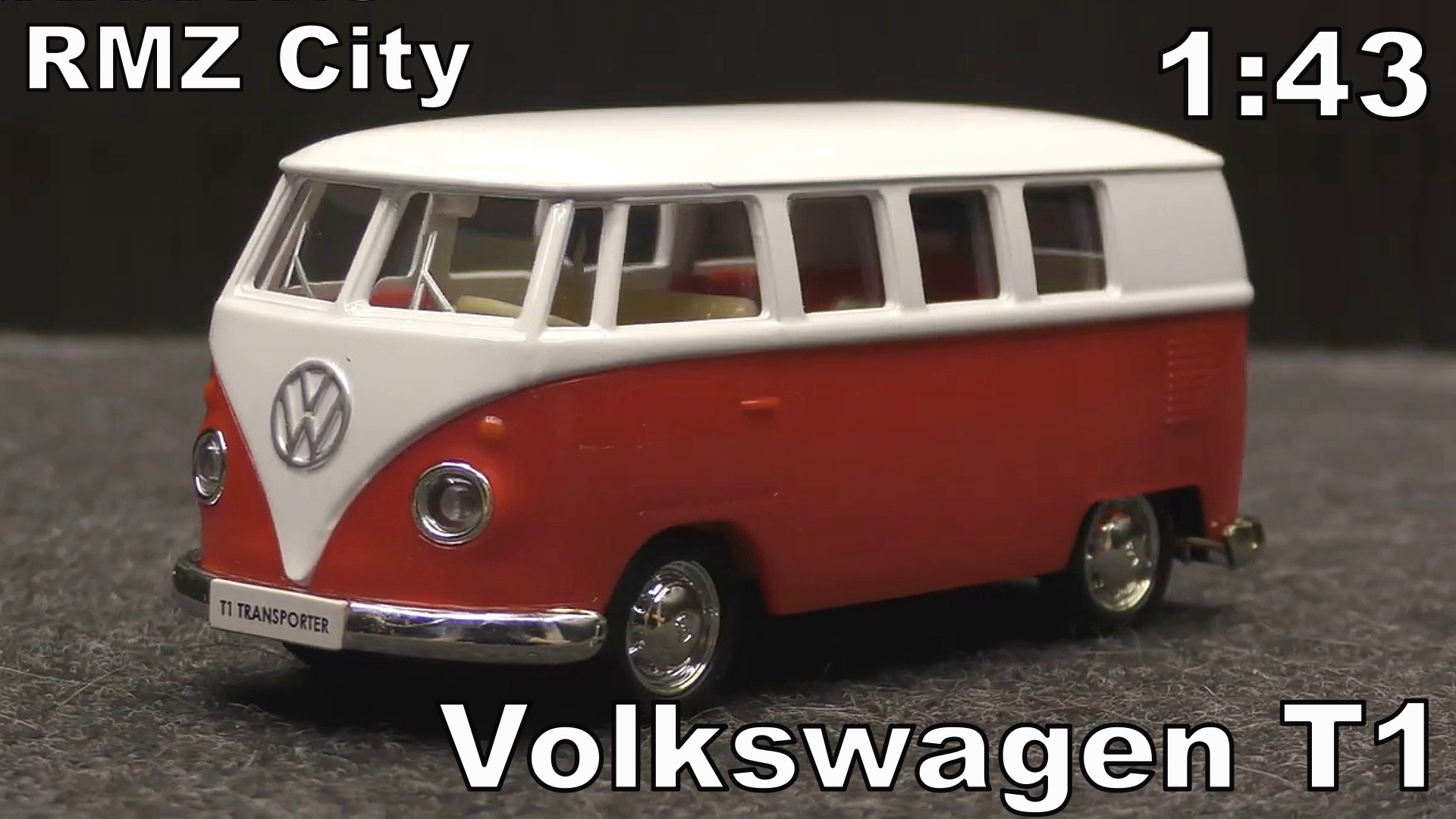 Volkswagen T1 / Микроавтобус / RMZ City / Масштаб 1:43 / Масштабная модель автомобиля