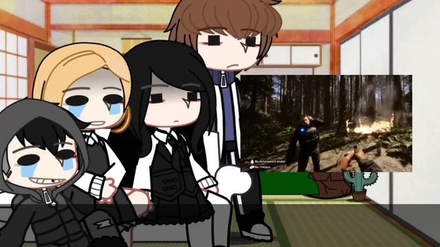 Реакция персонажей игры "tinny bunny" на Петрова как Валера Гостер "Два мужика и все не оч?"