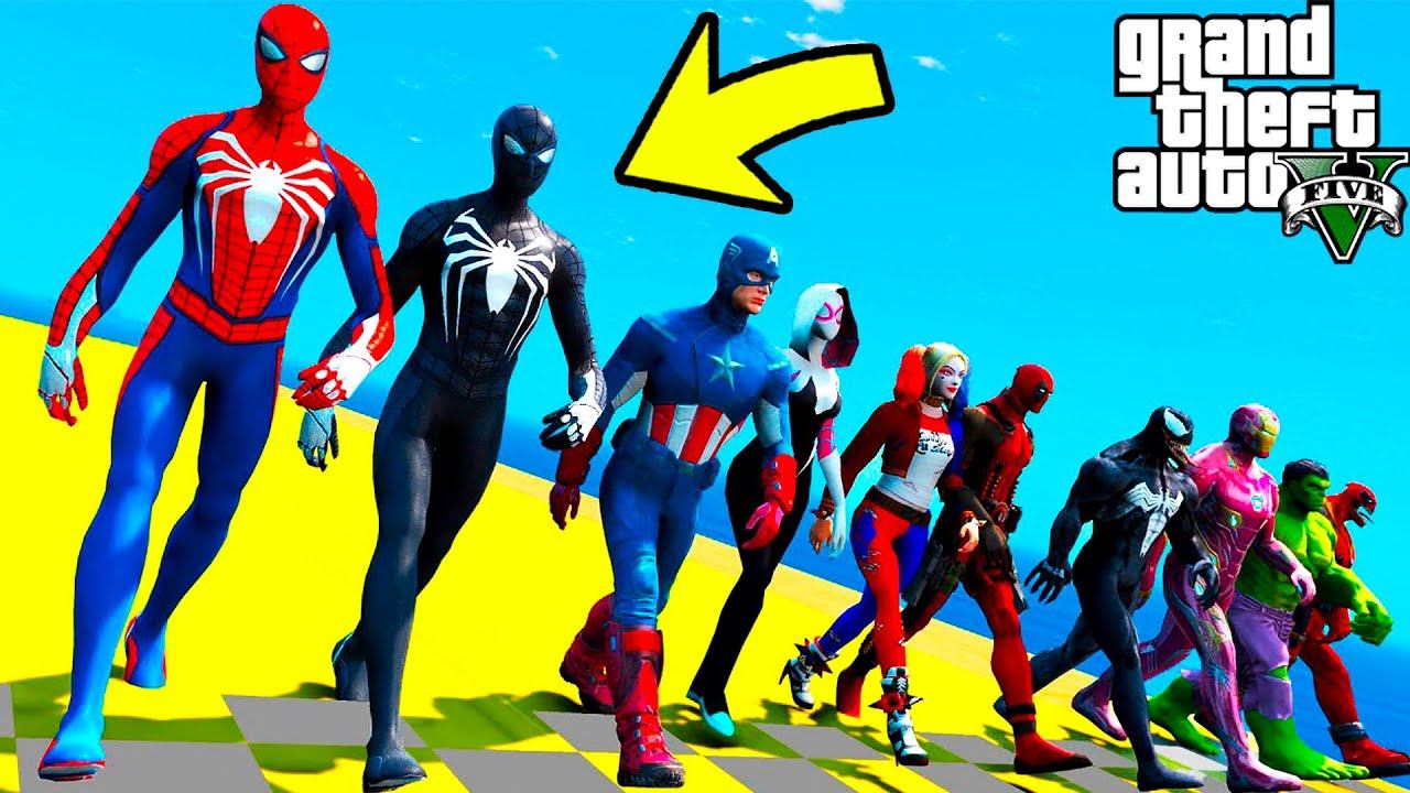 БИТВА СУПЕРГЕРОЕВ ПРОТИВ ЗЛОДЕЕВ в ГТА 5 МОДЫ! SUPERHEROES ОБЗОР МОДА в GTA 5 ВИДЕО