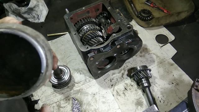 сборка синхронизированной КПП УАЗ.