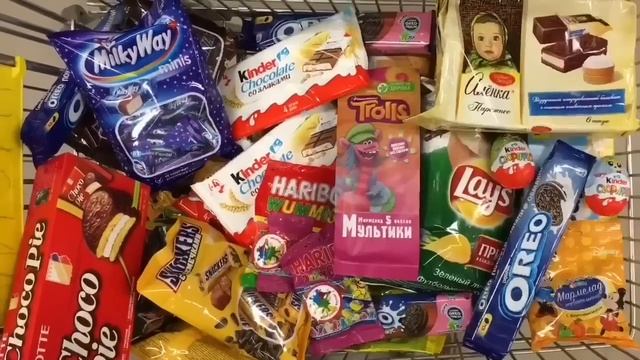 A Lot Of Candy 2018 NEW #129 ASMR / АСМР Видео M&M's Fanta Киндер Сюрпризы Алёнка KitKat Schweppes
