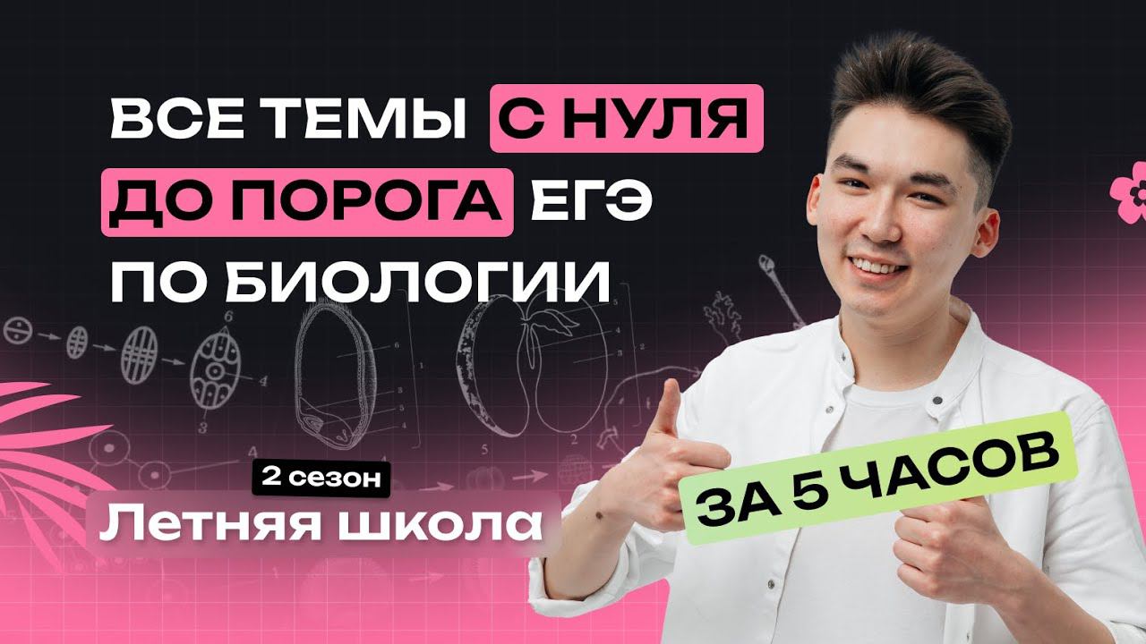 С НУЛЯ ДО ПОРОГА ЕГЭ ПО БИОЛОГИИ ЗА 5 ЧАСОВ | NeoFamily