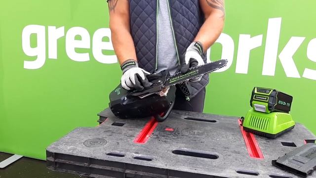 Аккумуляторная цепная пила G-MAX 40V GREENWORKS GD40TCS/ Обзор и тест пилы гринворкс