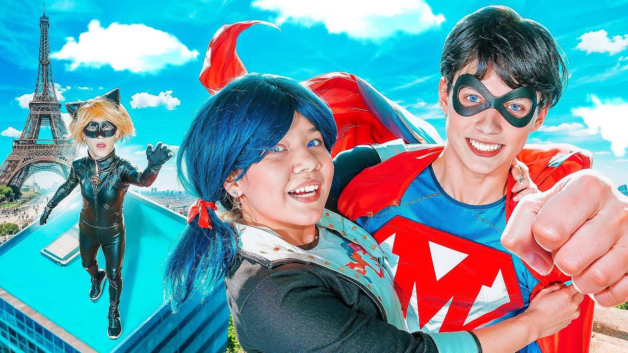 Ex-Boyfriend Ladybug is the American superhero Macho Man! Super Cat Noir vs Macho Man!