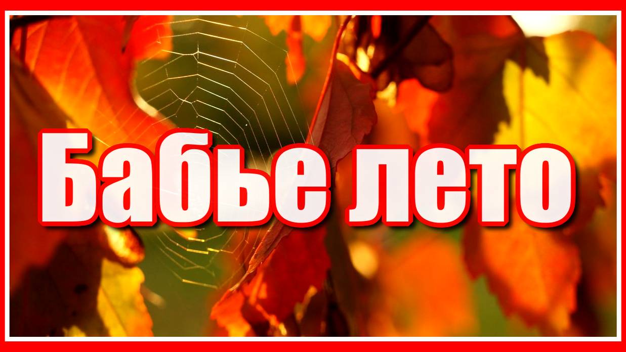 Бабье лето наступило, душу мне разворошило, я пьянею без вина...