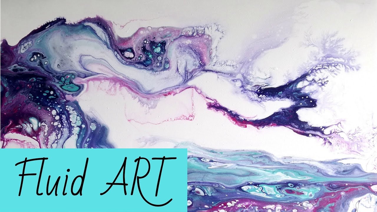 Как создать картину в технике ФЛЮИД-АРТ | Полный пошаговый урок | Acrylic FLUID ART painting
