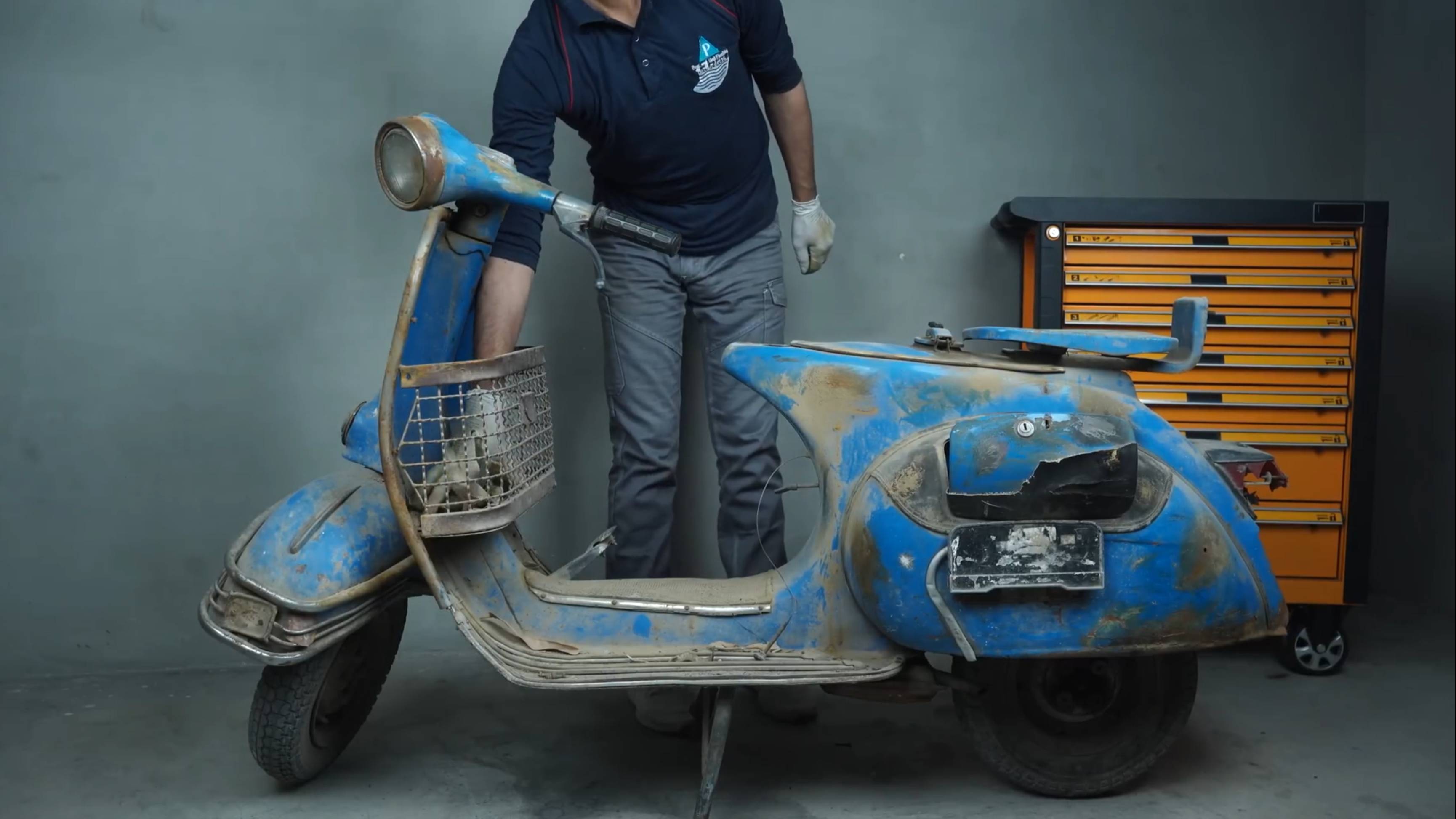 Полная реставрация скутера Vespa