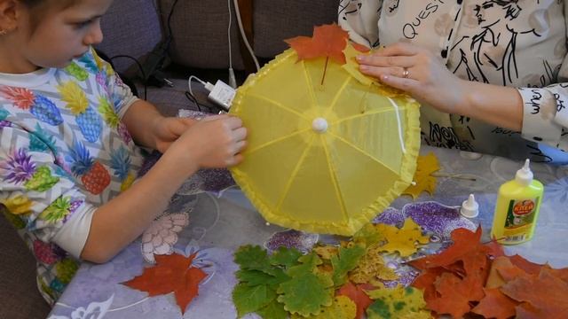 Красивая поделка "Золотая осень" - в школу или садик - DIY