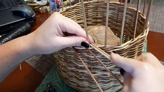 МК! Круглая коробка из бумажной лозы