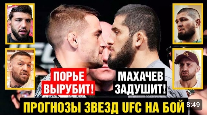 ПРОГНОЗЫ Звёзд UFC на БОЙ Махачев - Порье! Конор, Хабиб,Царукян,Волконовски,Сехудо и другие