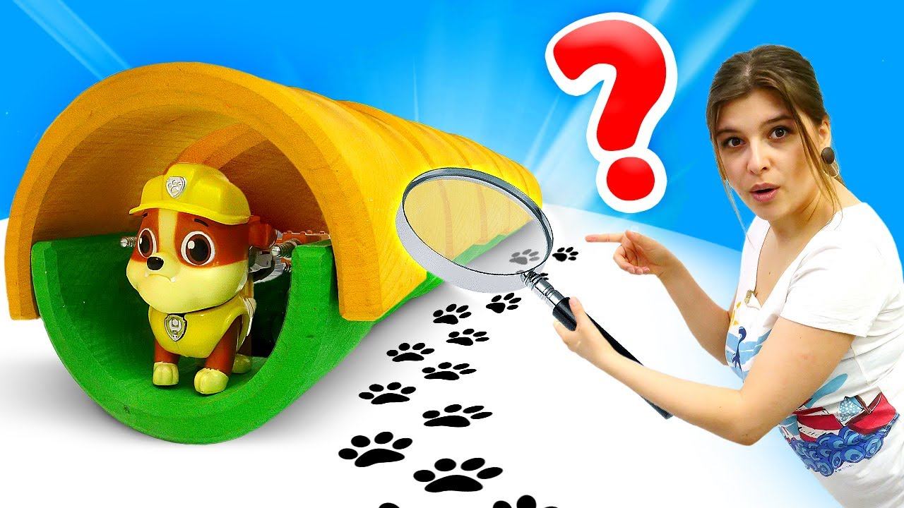 Крепыш потерялся! Ищем игрушки из мультика Щенячий патруль по подсказкам!