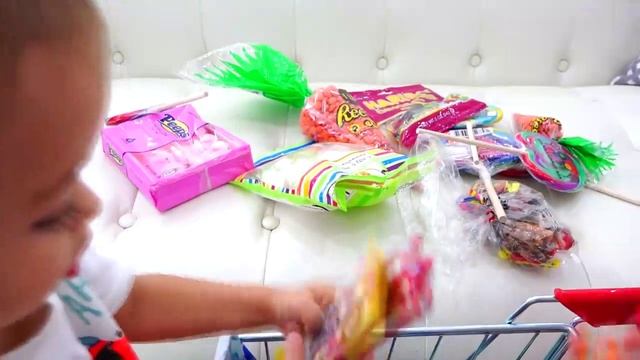 Bad Kid LOVES M&M's IRL Baby Crying Johny Johny Yes Papa Nursery Rhyme Songs Kids Pretend Play