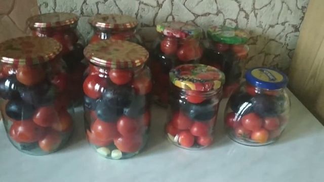 Рецепт помидоры со сливами на зиму.