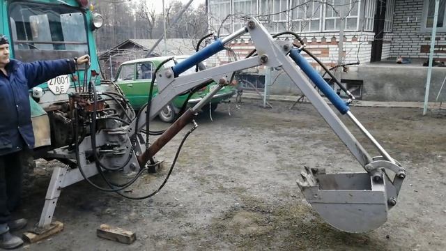 колёсный мини экскаватор своими руками самодельный навесной экскаватор cамодельный трактор 1 проба