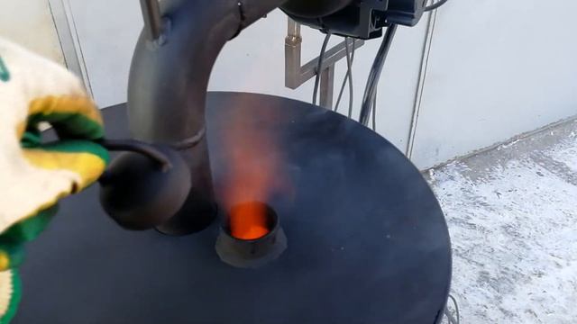 Калорифер на отработанном масле Теплоген 20 кВт. Работа калорифера на отработке на максималках!