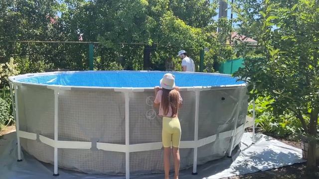 КОРОЧЕ ГОВОРЯ поставили свой БАССЕЙН во дворе