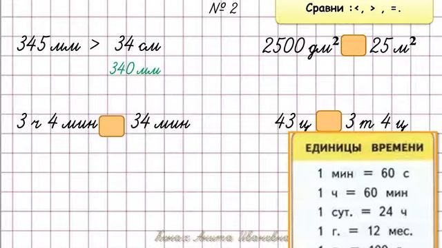 Величины. Повторение. Урок математики. 4 класс.