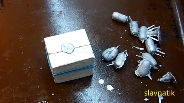 Стоит ли делать форму для отливки грузил из гипса?Тест самоделки.fishing.