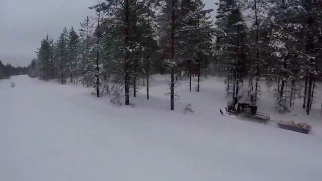 Мотособака KOiRA с лыжным модулем против снегохода (тест драйв)