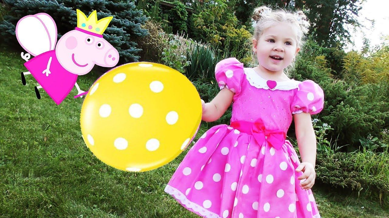 Peppa Pig magic house! Learn colors with Princess Dresses, Baby songs nursery rhymes videos