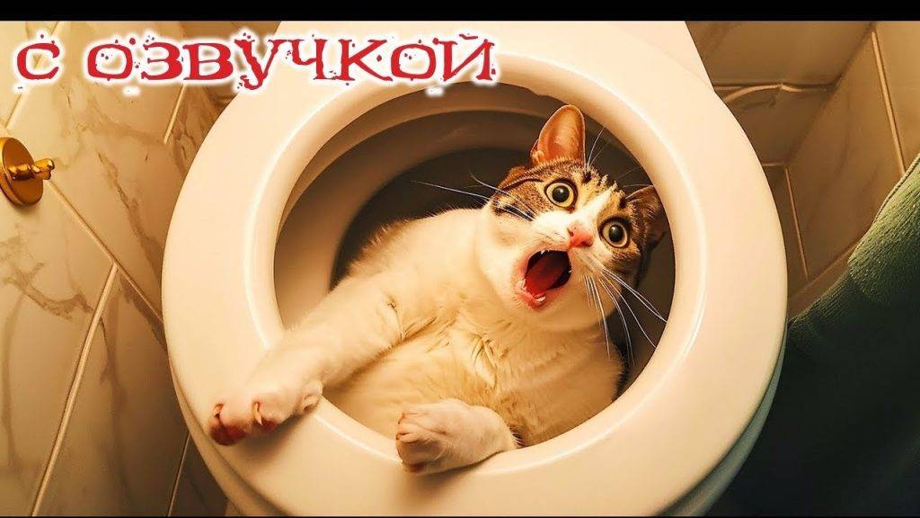 Смешные коты с ОЗВУЧКОЙ! Приколы с котами! СМЕШНЫЕ ЖИВОТНЫЕ 2024