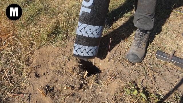Установка столбов для забора, быстро и просто
