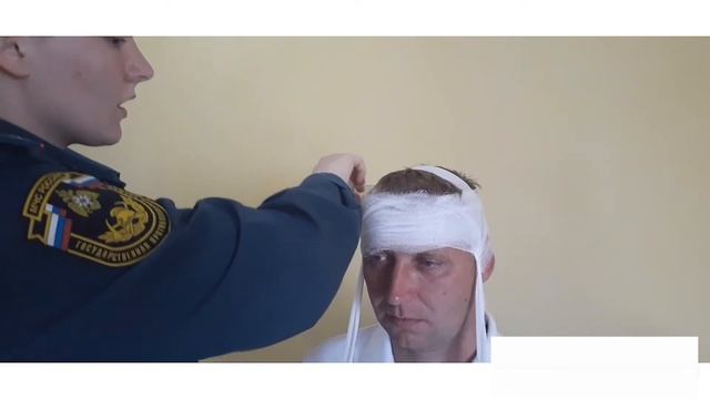Наложение повязки чепец, алгоритм