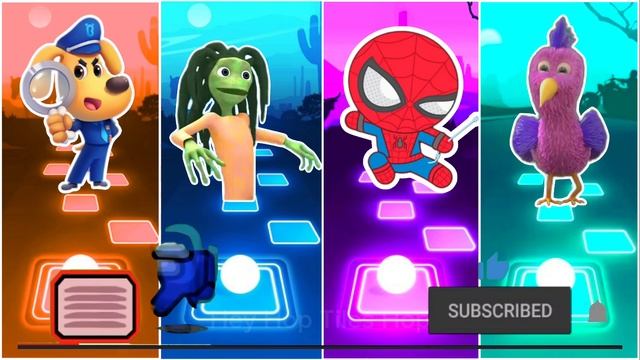 Sheriff Labrador Alien Dance Spiderman Opila Bird Who is better.mp4
