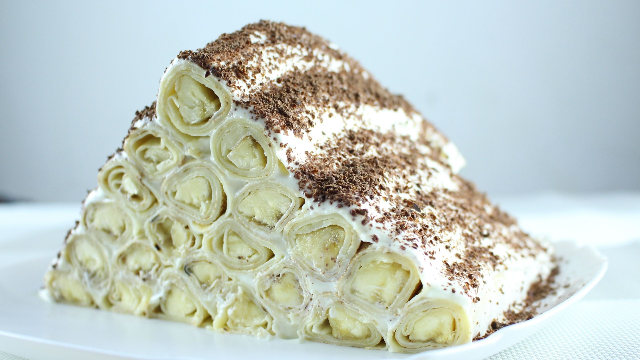 Блинный ТОРТ с бананом и сметанным КРЕМОМ ☆ ТОРТ из БЛИНОВ на МАСЛЕНИЦУ