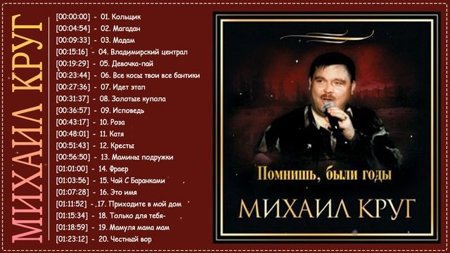 МИХАИЛ КРУГ | Полный плейлист Лучшие песни МИХАИЛ КРУГ 2022