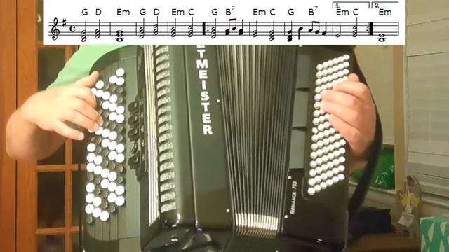 ЧайФ - Не спеши - на баяне - кавер, разбор, ноты