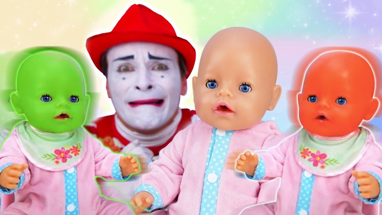 Кукла Беби Бон Эмили меняет цвет! Смешные видео и игры для девочек дочки матери с Baby Born
