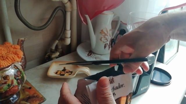Мелю кофе в зёрнах GOLD LABEL в кофемолке KT-741.