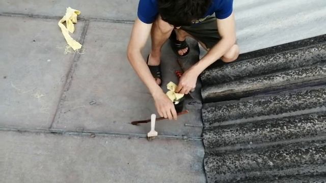 Устранение трещины в шифере