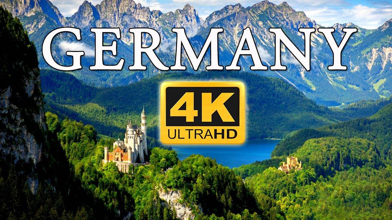 FLYING OVER GERMANY (4K UHD) - Relaxing Music Along With Beautiful Nature Videos- 4K Video UltraHD-F